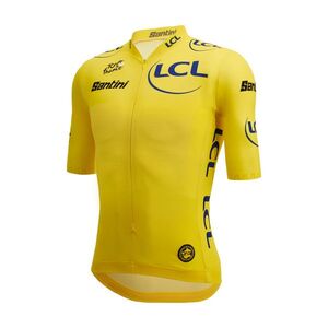 SANTINI Cyklistický dres s krátkým rukávem - TDF LEADER - žlutá obraz