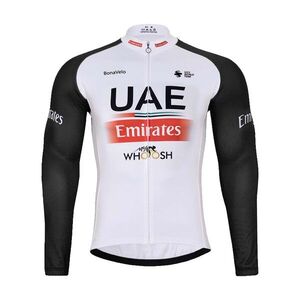 BONAVELO Cyklistický dres s dlouhým rukávem zimní - UAE 2024 WINTER - bílá/červená/černá obraz