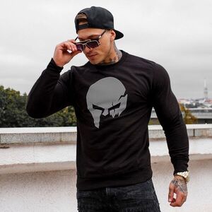 Mikina bez kapuce Iron Aesthetics SKULL, B&G obraz