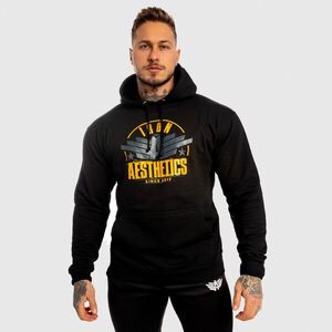 Fitness mikina bez zipu Iron Aesthetics Force, černá obraz