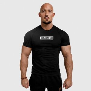 Pánské fitness tričko Iron Aesthetics Boxed, černé obraz