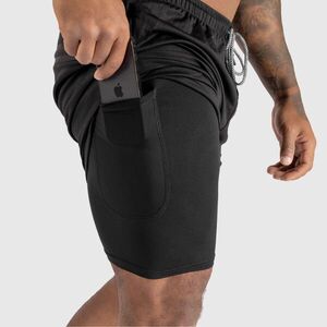 Funkční šortky Iron Aesthetics Stretch 2in1, černé obraz
