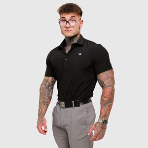 Strečová košile Iron Aesthetics Short Slim Stretch, černá obraz