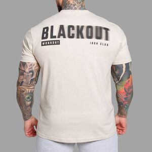 Pánske tričko Iron Aesthetics Blackout, sand obraz