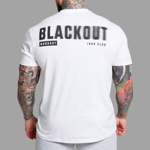 Pánské tričko Iron Aesthetics Blackout, bílé obraz