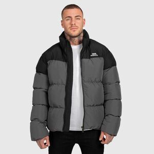 Pánská bunda Iron Aesthetics Block Puffer, black/grey obraz