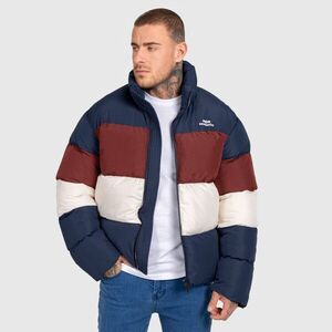 Pánská bunda Iron Aesthetics Block Puffer, navy obraz