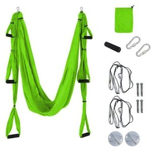 Aerial Yoga - závěs na jógu MASTER Hammock s příslušenstvím - zelený obraz