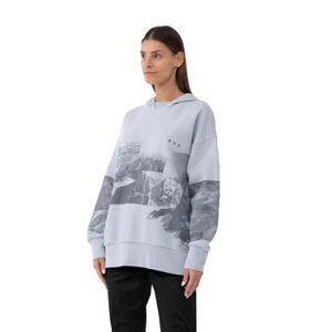 Dámská turistická mikina s kapucí 4F-WOMENS SWEATSHIRT BLD013-34S-LIGHT BLUE obraz