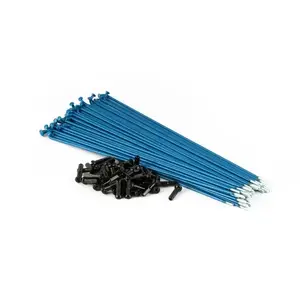 34R BMX Co. Drát STEEL SPOKES 50 ks modré - 182 mm obraz