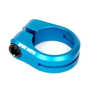 34R BMX Co. Objímka sedlovky BMX 34R 25, 4 MOTO SEATCLAMP V2 full CNC modrá matná obraz