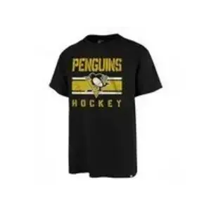 47 Brand Triko NHL Echo T Distressed JB SR - černá, Senior, M, Pittsburgh Penguins obraz