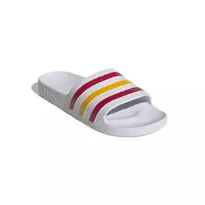 Adidas Adilette Aqua M cloud white/team power red 2/crew yellow pánské nazouváky - Velikost 44, 5 obraz