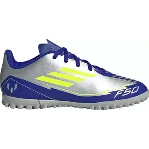 Adidas F50 Club Messi Jr TF silver metallic/solar yellow/lucid blue chlapecké fotbalové kopačky turfy - Velikost 38 2/3 obraz