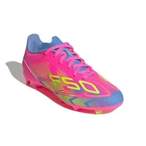 Adidas F50 League Jr FG/MG lucid pink/lucid lemon/blue fusion chlapecké fotbalové kopačky - Velikost 38 obraz