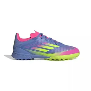 Adidas F50 League Jr TF blue fusion/lucid lemon/lucid pink chlapecké fotbalové kopačky - Velikost 35, 5 obraz