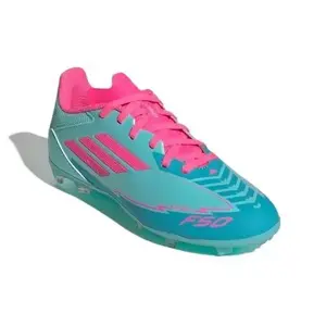 Adidas F50 League Messi Jr FG/MG flash aqua/lucid pink/lucid cyan chlapecké fotbalové kopačky - Velikost 35, 5 obraz