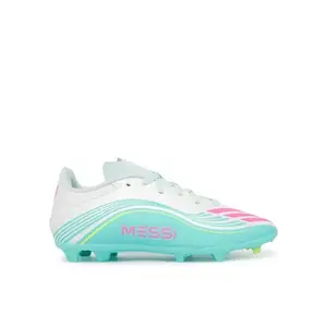 Adidas F50 Messi Club Jr FG/MG cloud white/lucid pink/flash aqua chlapecké fotbalové kopačky - Velikost 38 2/3 obraz