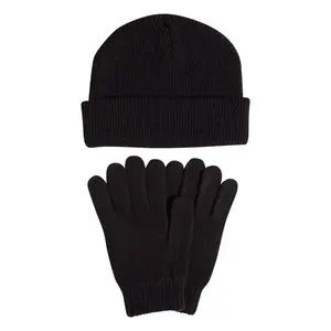 Adidas Glove + Beanie 2 Pcs. Set black/white dámská zimní čepice - Velikost UNI obraz
