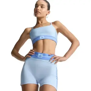 Adidas HYG RIB 1/4 GLOBLU/BLUFUS dámská podprsenka - Velikost L obraz