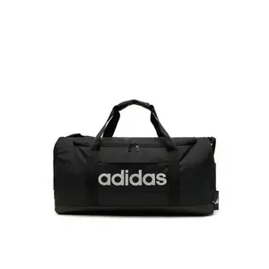 Adidas LINEAR DUFFEL M BLACK/BLACK/WHITE cestovní taška - Velikost 40 L obraz