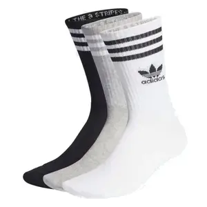 Adidas Originals 3 PACK-CREW SOCK-WHITE/MGREYH/BLACK ponožky - Velikost 37/39 obraz