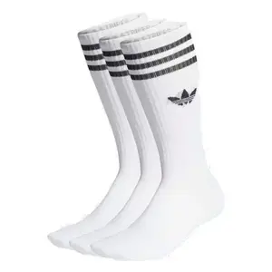 Adidas Originals 3 PACK-HIGH CREW SOCK- WHITE ponožky - Velikost 43/45 obraz