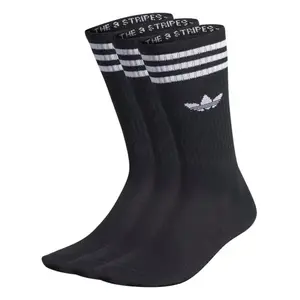 Adidas Originals 3 PACK-SOLID CREW SOCK BLACK/WHITE ponožky - Velikost 37/39 obraz