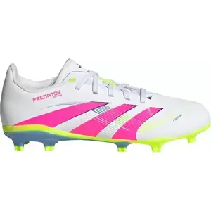 Adidas Predator League Jr FG/MG cloud white/lucid pink/lucid lemon chlapecké fotbalové kopačky - Velikost 35, 5 obraz