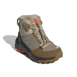 Adidas Terrex AX4R ClimaWarm+ Jr cardboard/matte silver/semi impact orange chlapecké kotníkové zimní boty - Velikost 38 2/3 obraz