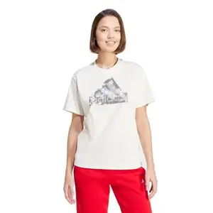 Adidas W FI LOGO T-IW5167-Beige dámské tričko - Velikost M obraz