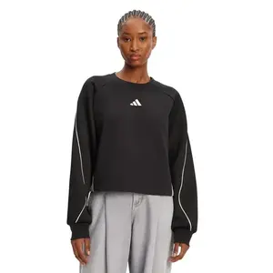 Adidas W STADIUM SWT BLACK/OWHITE dámská mikina - Velikost M obraz