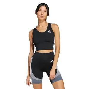 Adidas WE 3S CROP TANK BLACK/WHITE dámské tílko - Velikost M obraz
