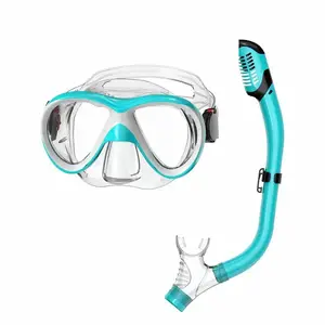 Agama Dětský set maska a suchý šnorchl Dětský set Dive Team LITTLE CHILD 4 - 8 let - aqua obraz