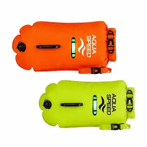 Agama Plavecká bójka a suchý vak Aqua Speed OPEN WATER 37x72 + světlo FLASH - žlutá obraz