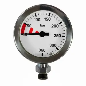 Agama TECH Manometr SILVER 300 bar - s hadicí 65 cm obraz