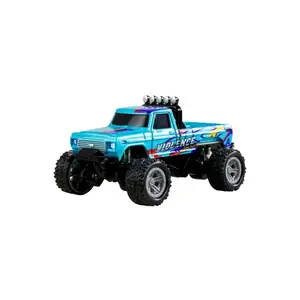 AMEWI Trade e.K. RC Monster Truck kovový 1: 64 RTR LED Tempomat 2, 4GHz modrý obraz