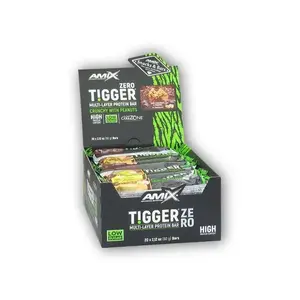 Amix 20x MIX Tigger Zero Multi Layer Prot. Bar 60g - Peanut butter caramel obraz