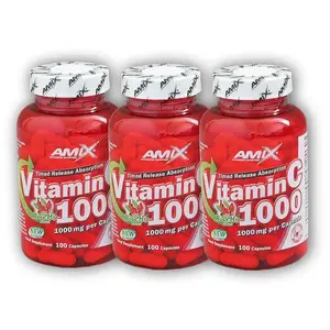 Amix 3x Vitamin C 1000mg + Rose Hips 100 cps obraz