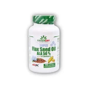 Amix GreenDay SUPER FlaxSeed Oil ALA 50% 1000mg 90 softgels obraz