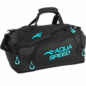 Aqua Speed SPORT DUFFLE BAG M 35L cestovní taška - černá/tyrkys obraz