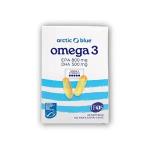 Arctic Blue Omega 3 v blistrech 60 kapslí (500 mg DHA, 800 mg EPA) z Aljašky obraz