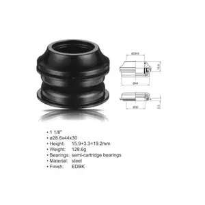 Author Hlavové složení ACO-HS20 Internal (černá) - (1 1/8 d: 28.6/ 44/ 30mm) obraz
