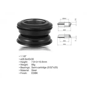Author Hlavové složení ACO-HS24 Internal (černá) - (1 1/8 d: 28.6/ 42/ 30mm) obraz
