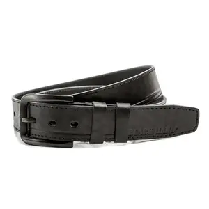 Black Hand 093-98 pánský černý kožený opasek šíře 38 mm - 105 obraz