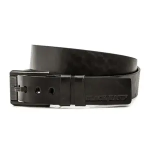 Black Hand 120-98 pánský černý kožený opasek šíře 38 mm - 105 obraz