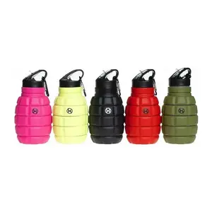 BrainMax Grenade bottle skládací silikonová lahev 580ml POUZE Zářivě zelená (VÝPRODEJ) obraz