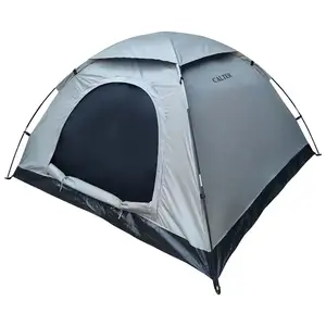 CALTER Stan pro 3 osoby jednoplášťový 210 x 180 x 110 cm stříbrný obraz