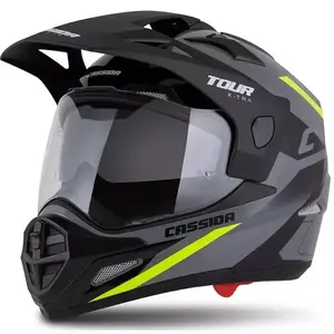 Cassida Enduro přilba Tour 2.0 X-tra šedo-fluo žluto-černá s černým matným kšiltem - L 59 - 60 cm obraz