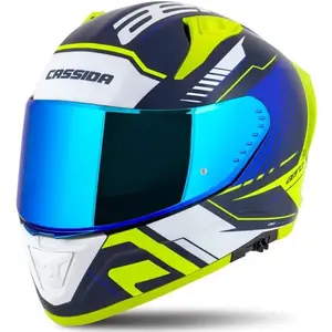 Cassida Integrální helma na motorku Aero Drome modro-fluo žluto-světle modro-bílá - XL 61-62 cm obraz